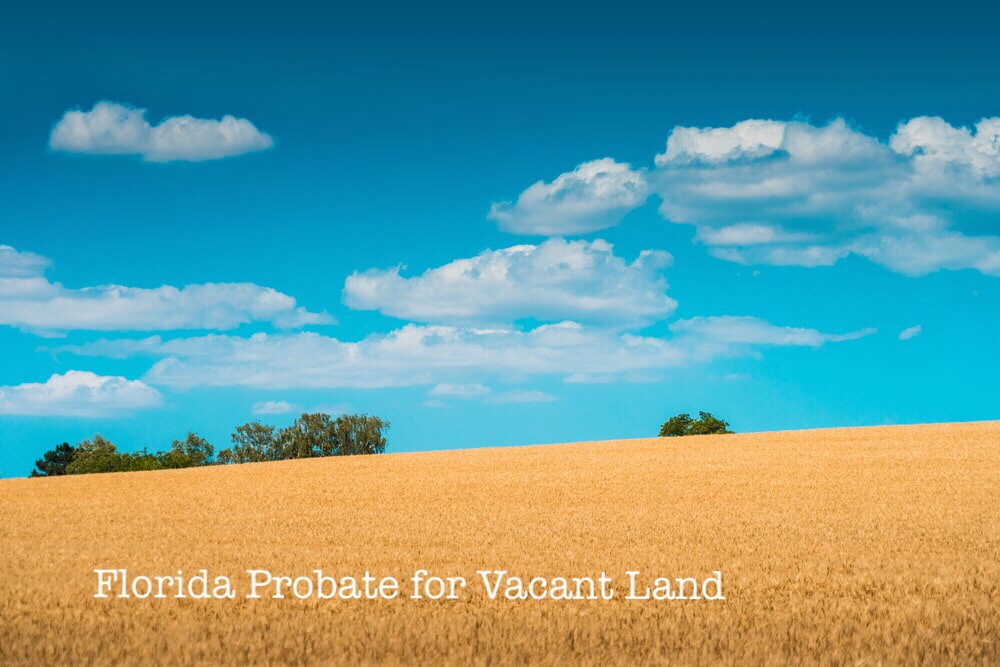 Florida probate for Vacant Land